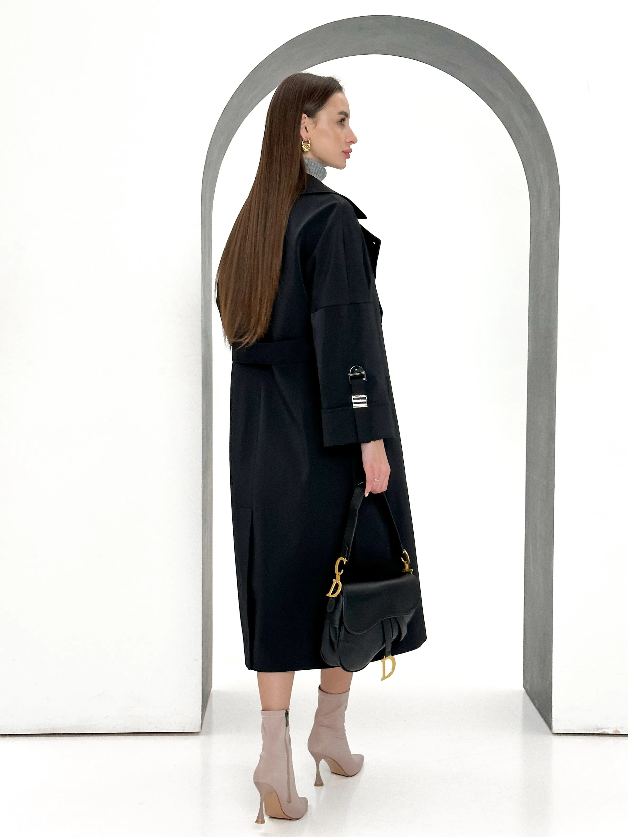 Aire Trench Coat in Black