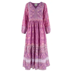 Bella Maxi Heritage Dress In Magenta