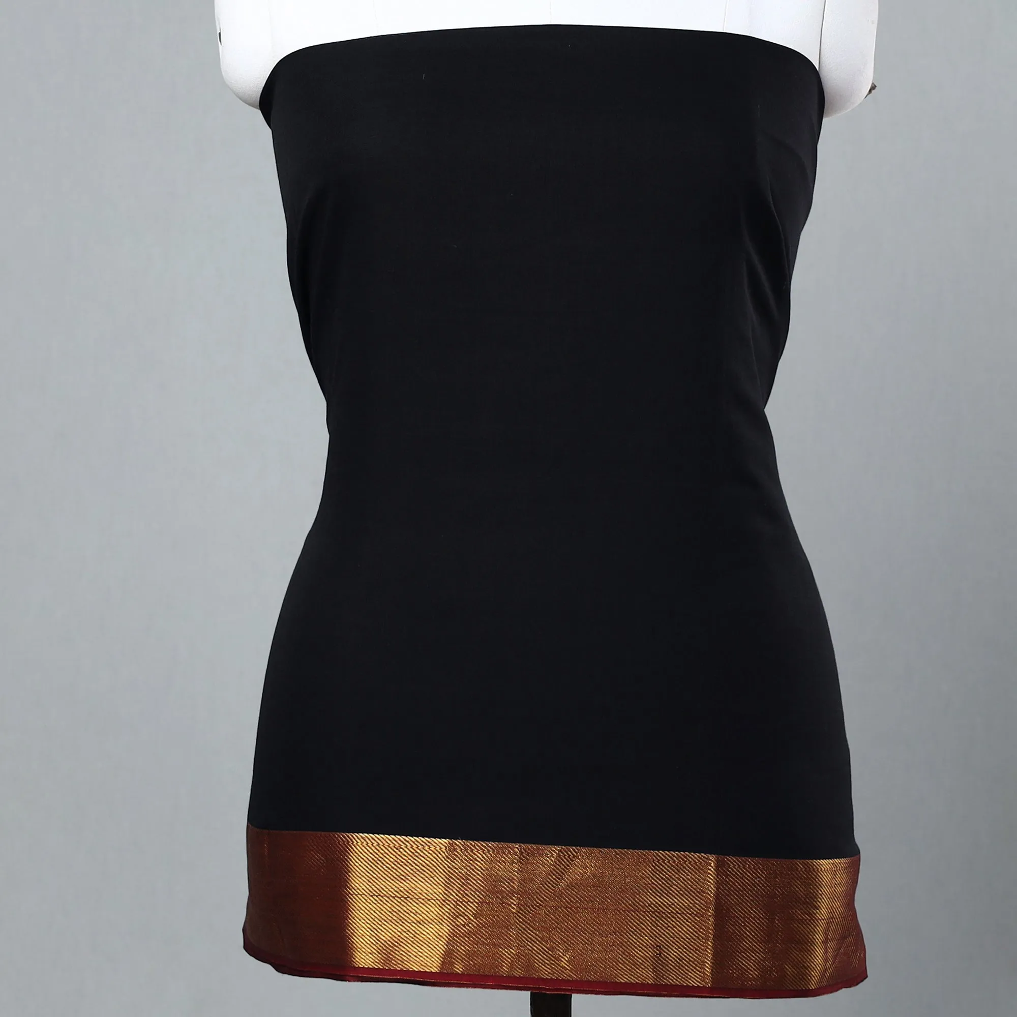 Black - 3pc Dharwad Cotton Suit Material Set 09