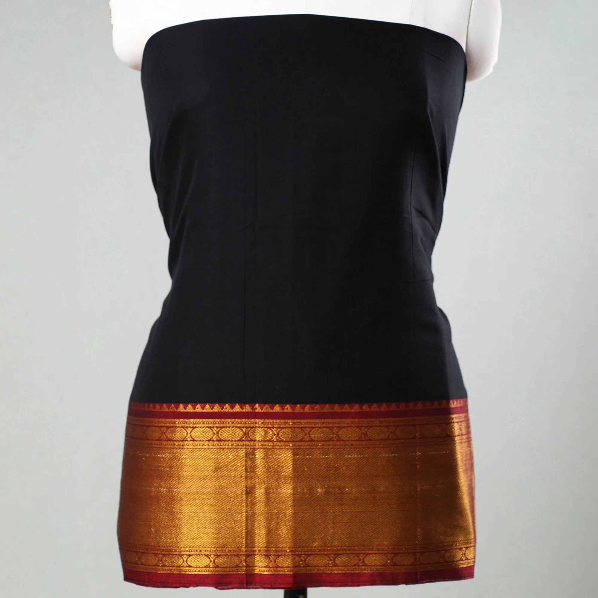 Black - 3pc Dharwad Cotton Suit Material Set 85