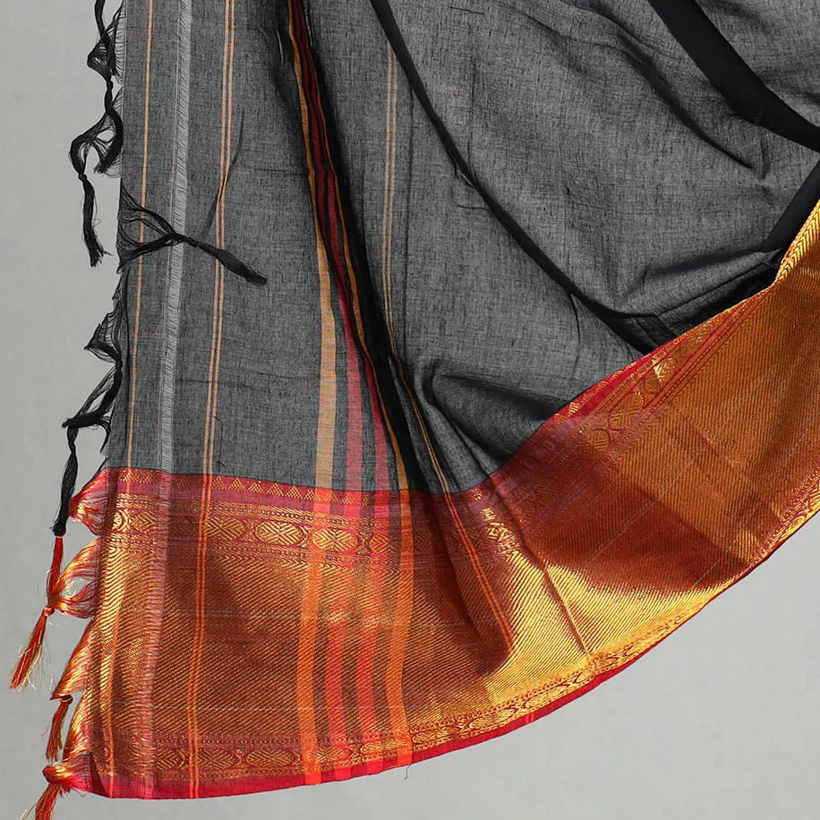 Black - 3pc Dharwad Cotton Suit Material Set 85