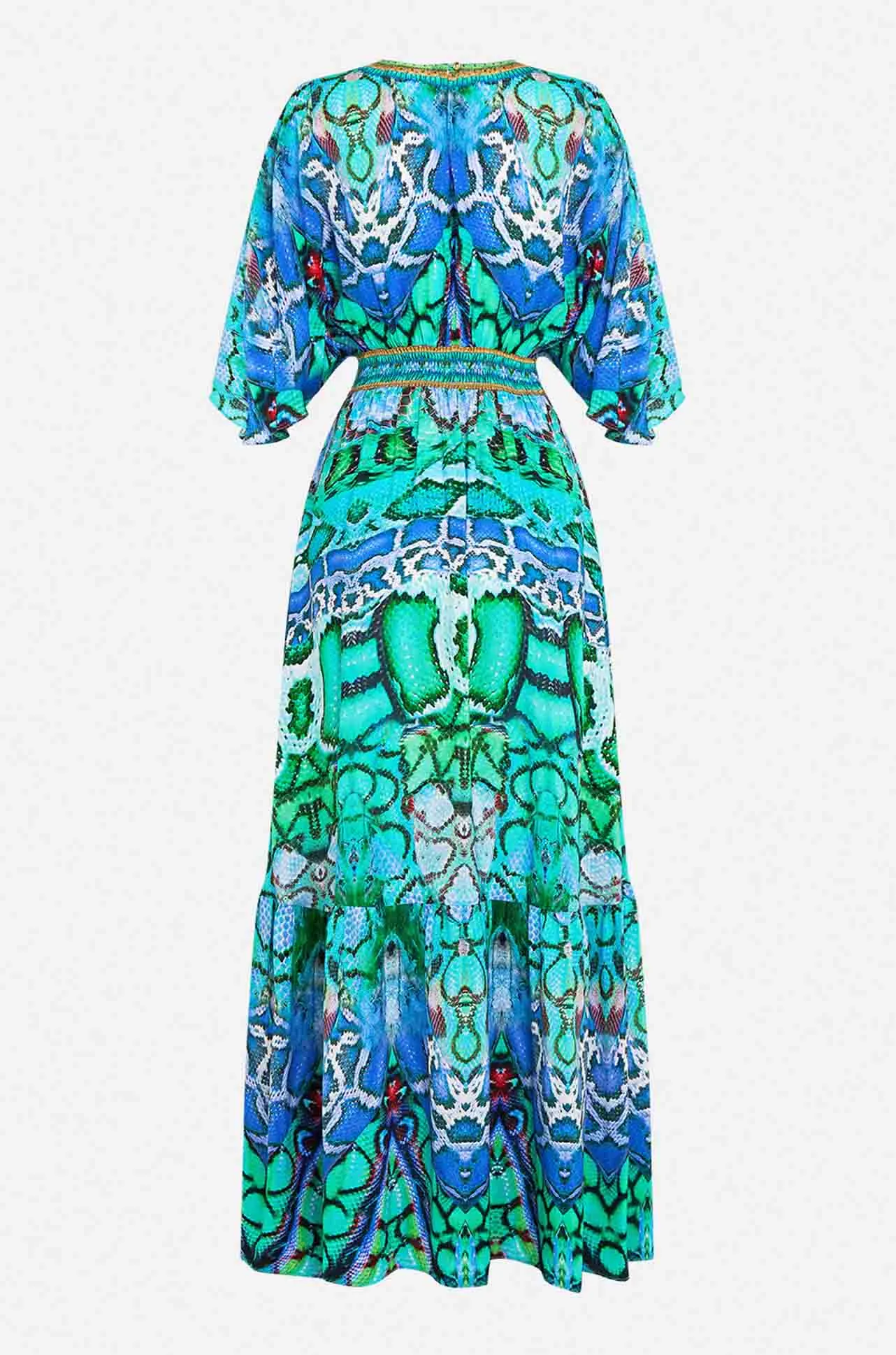 Camilla - Land Of Wonder Waisted Dress with Hem Ruffle