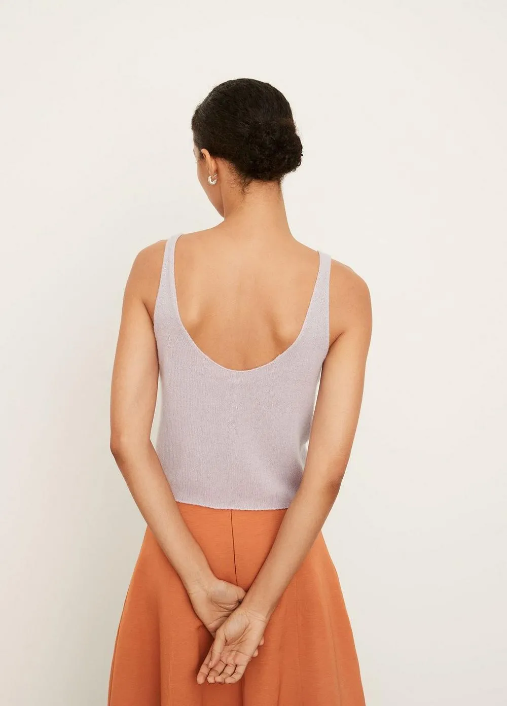 Cashmere Scoop Neck Camisole in Purple