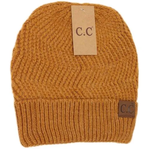 Chevron Knit Cuff Beanie