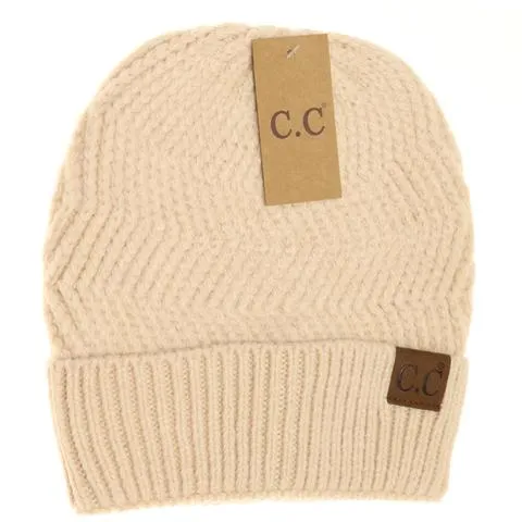 Chevron Knit Cuff Beanie