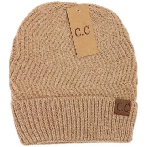 Chevron Knit Cuff Beanie