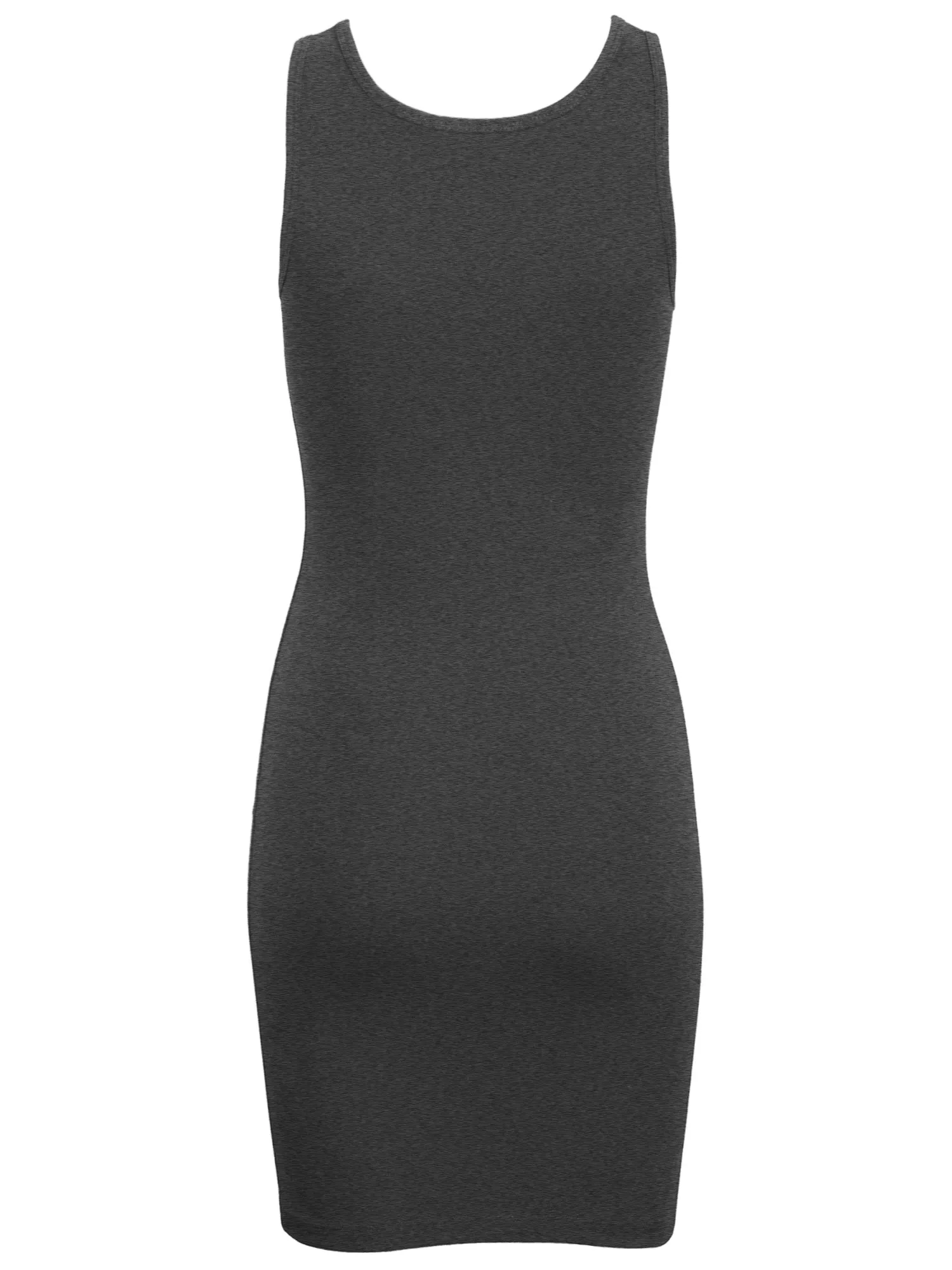 Copy of KOGMO Womens Solid Basic Sleeveless Scoop Neck Bodycon Premium Cotton Dress (S-XL)
