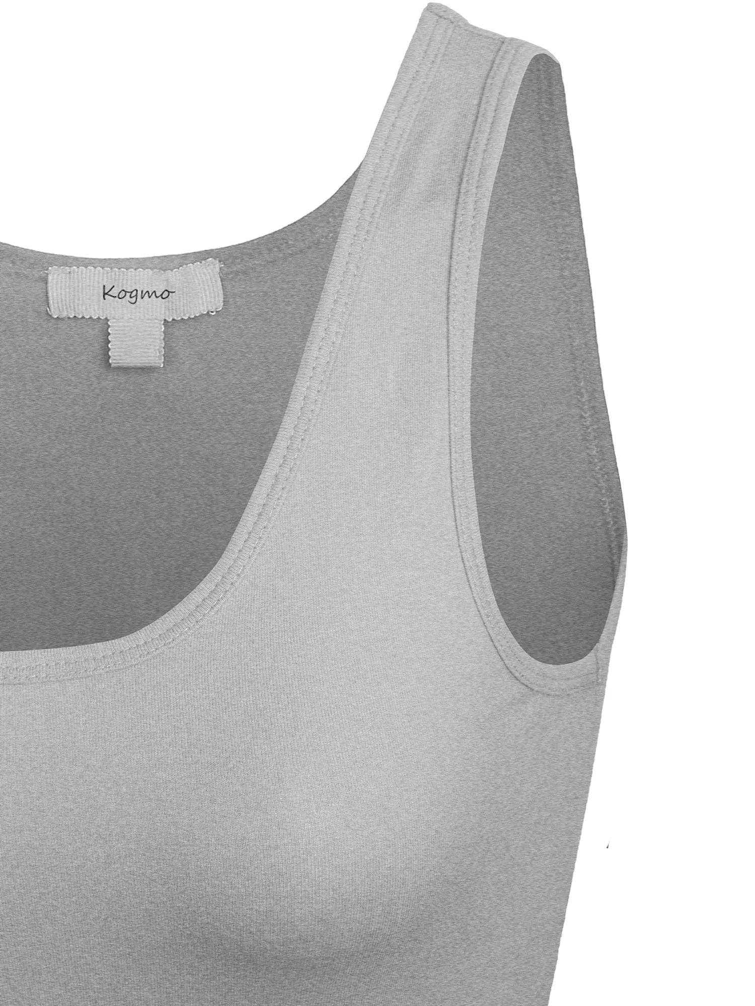 Copy of KOGMO Womens Solid Basic Sleeveless Scoop Neck Bodycon Premium Cotton Dress (S-XL)