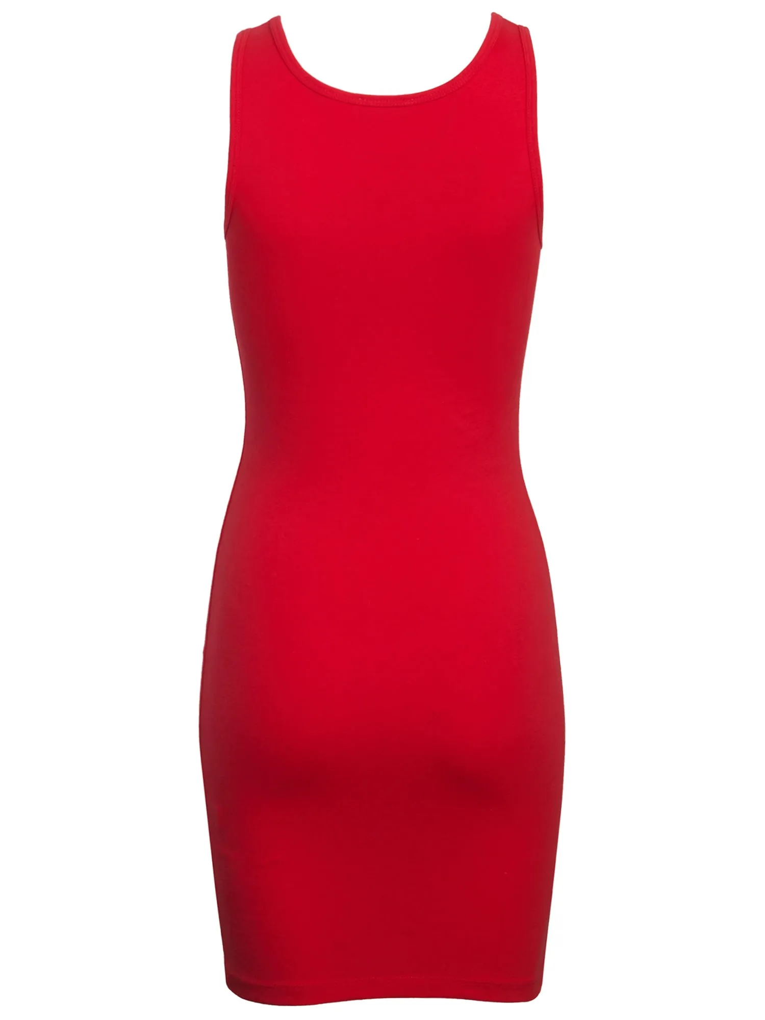 Copy of KOGMO Womens Solid Basic Sleeveless Scoop Neck Bodycon Premium Cotton Dress (S-XL)