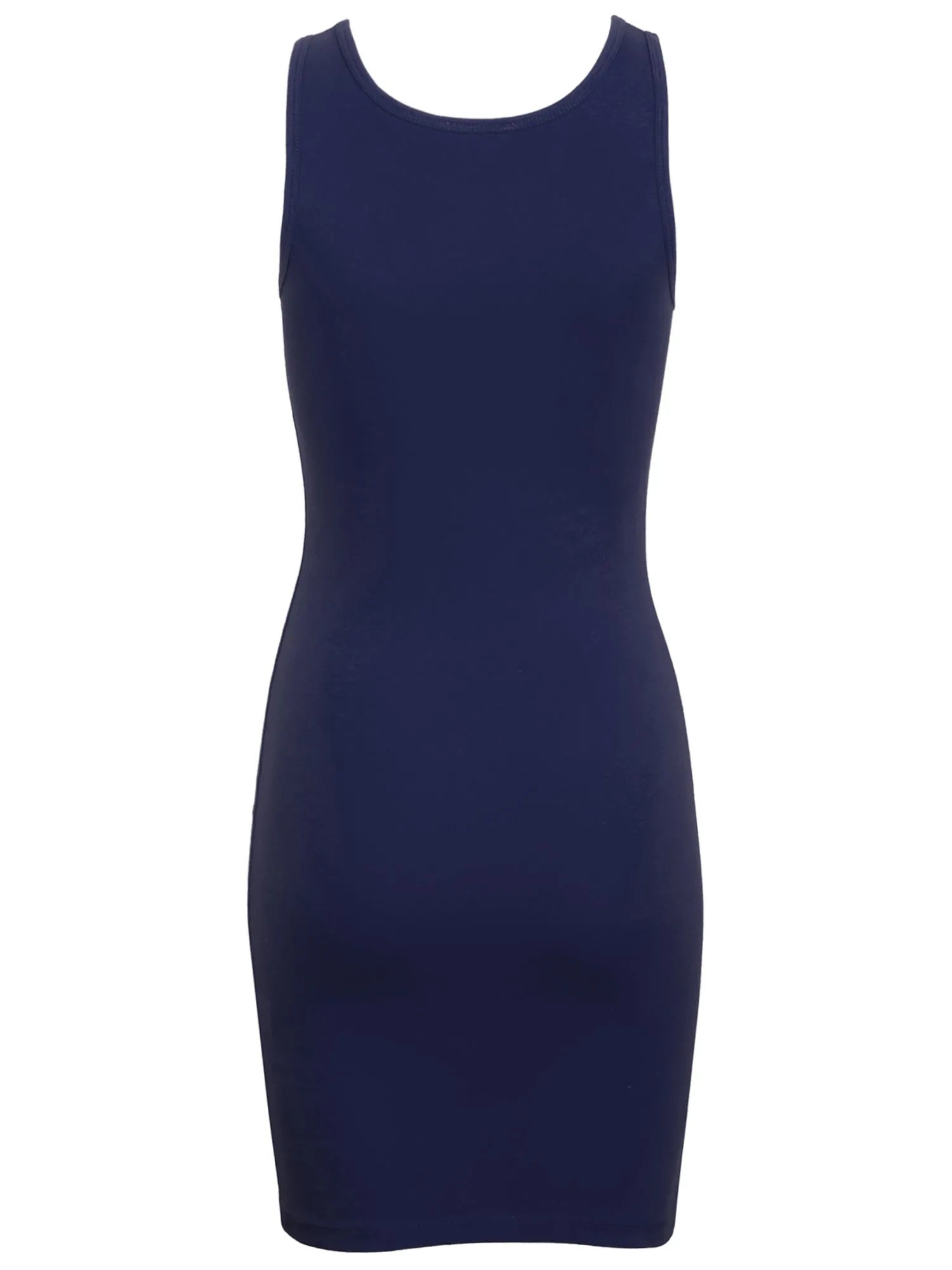 Copy of KOGMO Womens Solid Basic Sleeveless Scoop Neck Bodycon Premium Cotton Dress (S-XL)