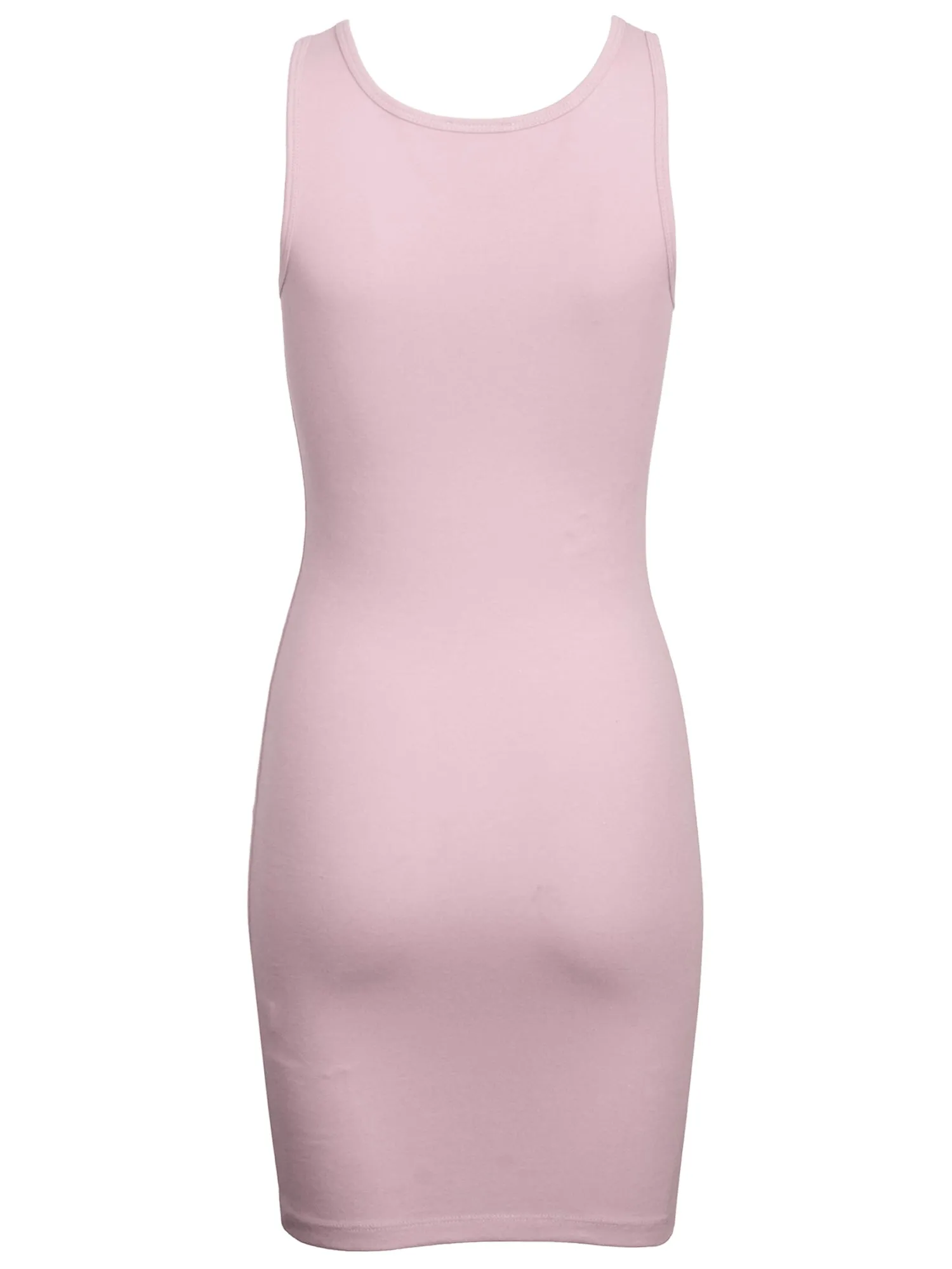 Copy of KOGMO Womens Solid Basic Sleeveless Scoop Neck Bodycon Premium Cotton Dress (S-XL)