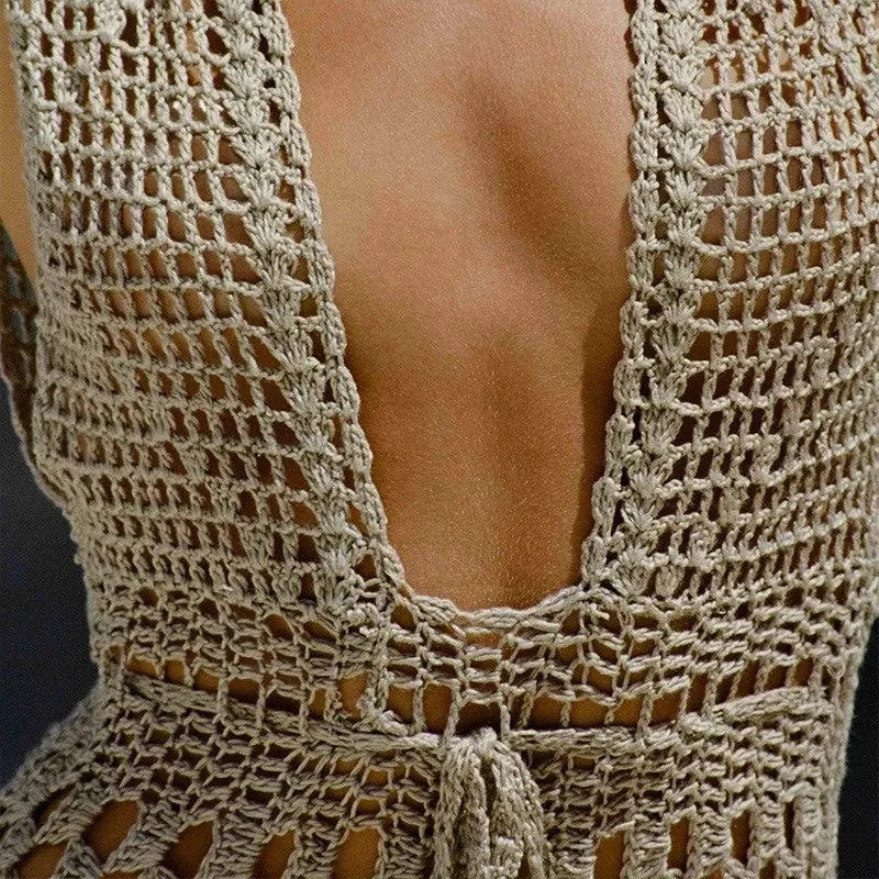 Crochet Plunge Dress