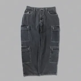 Double Denim Cargo Pants