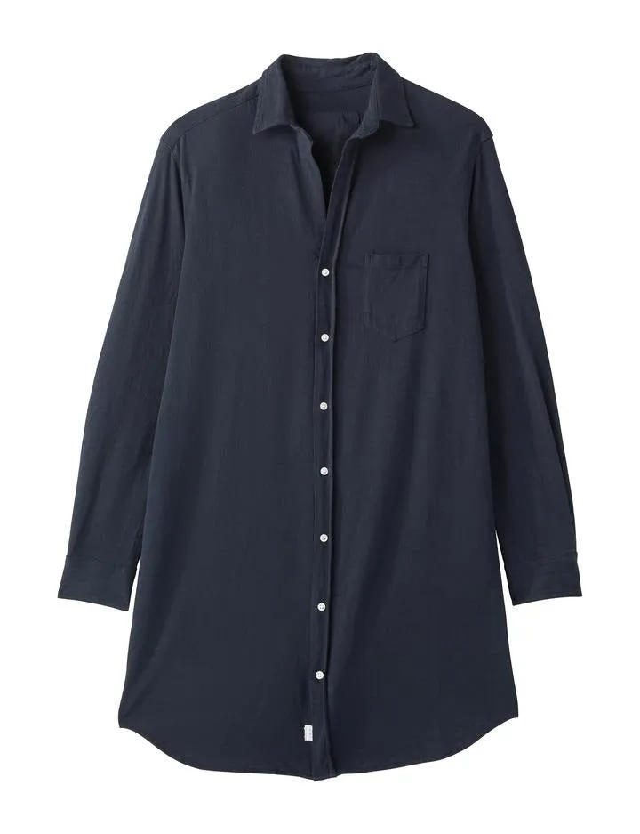Frank & Eileen - Mary Knit Button Up Dress in British Royal Navy