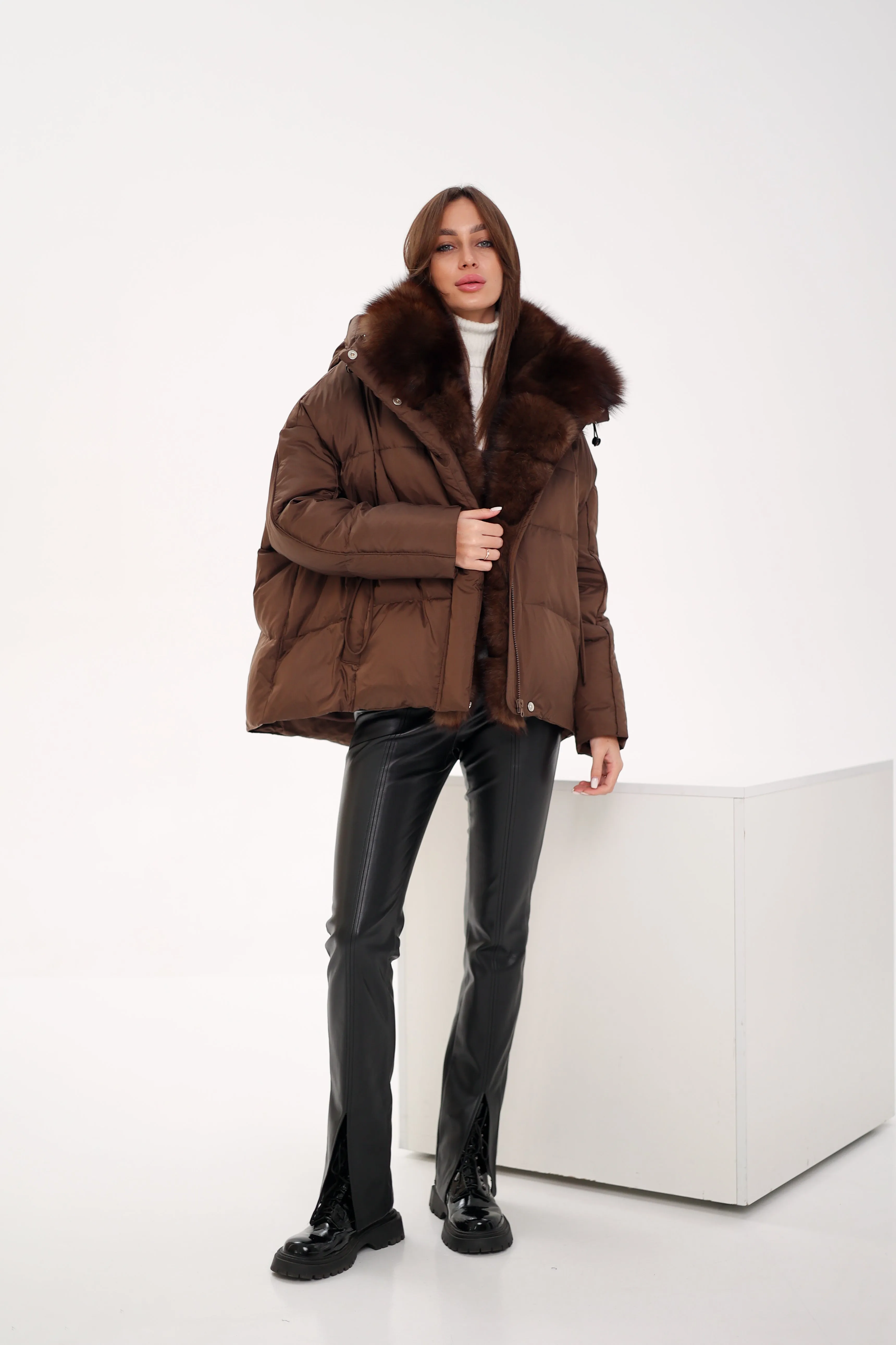 Genuine Polar Fox Down Fill Parka