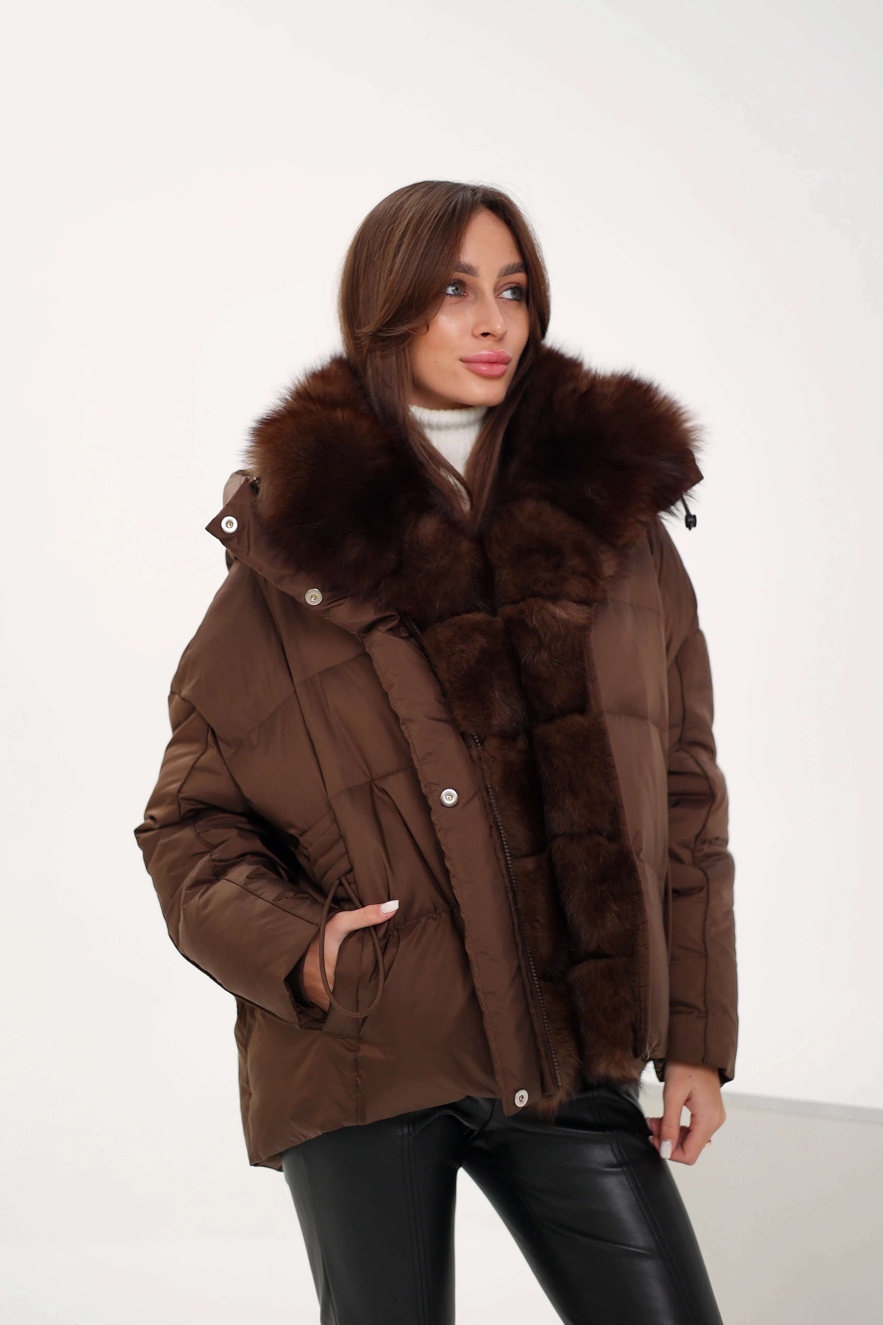 Genuine Polar Fox Down Fill Parka