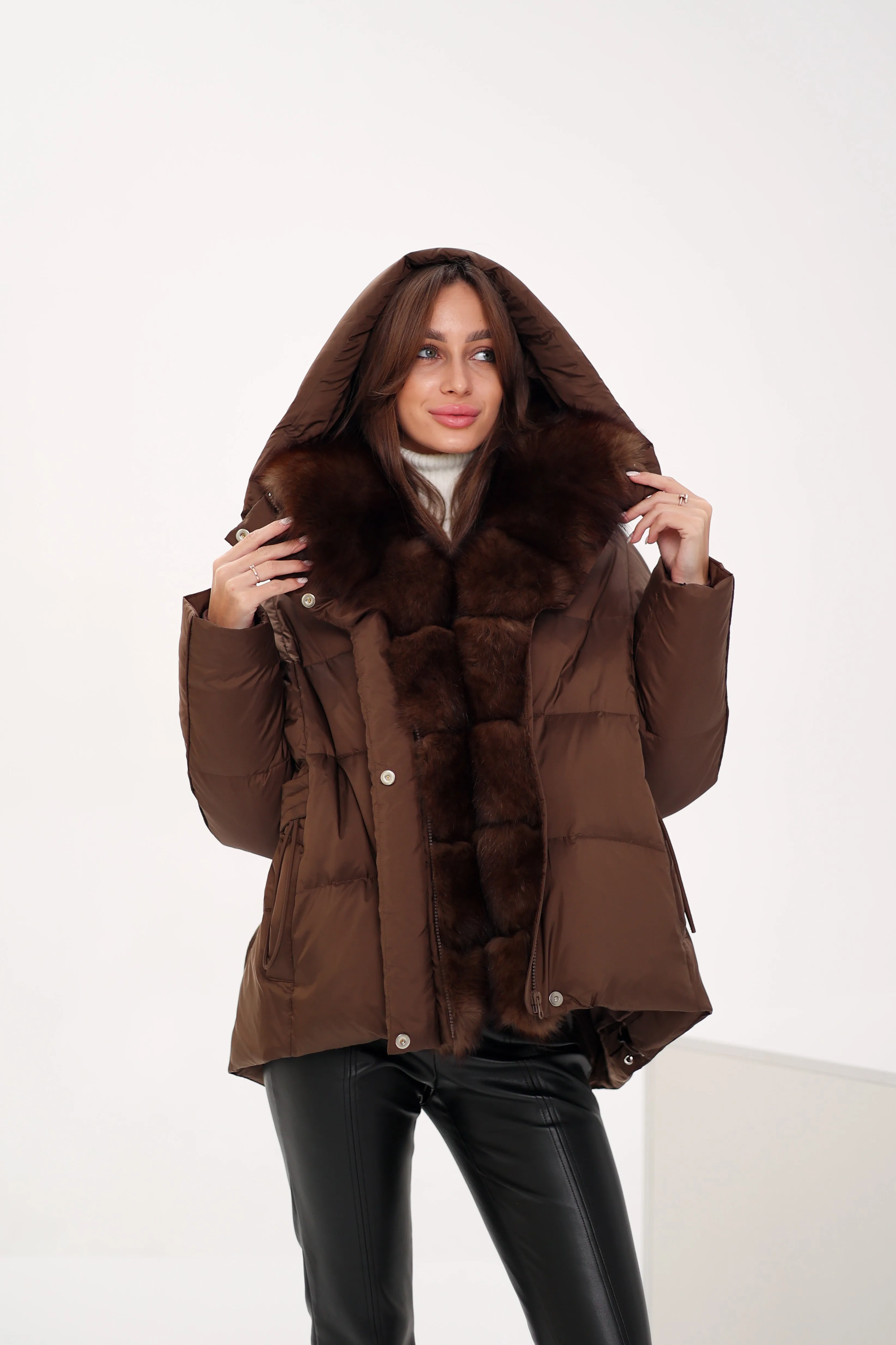 Genuine Polar Fox Down Fill Parka