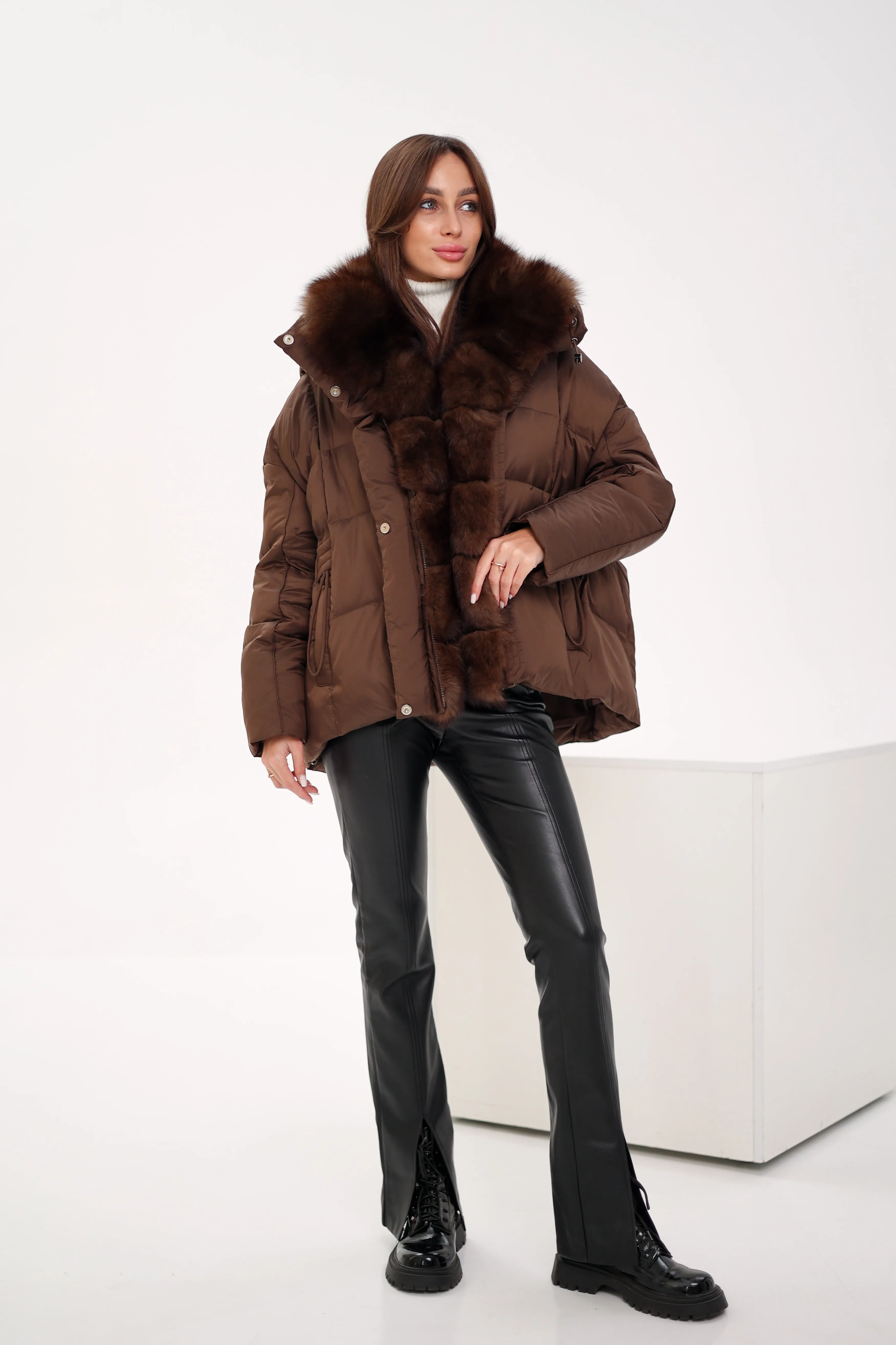Genuine Polar Fox Down Fill Parka