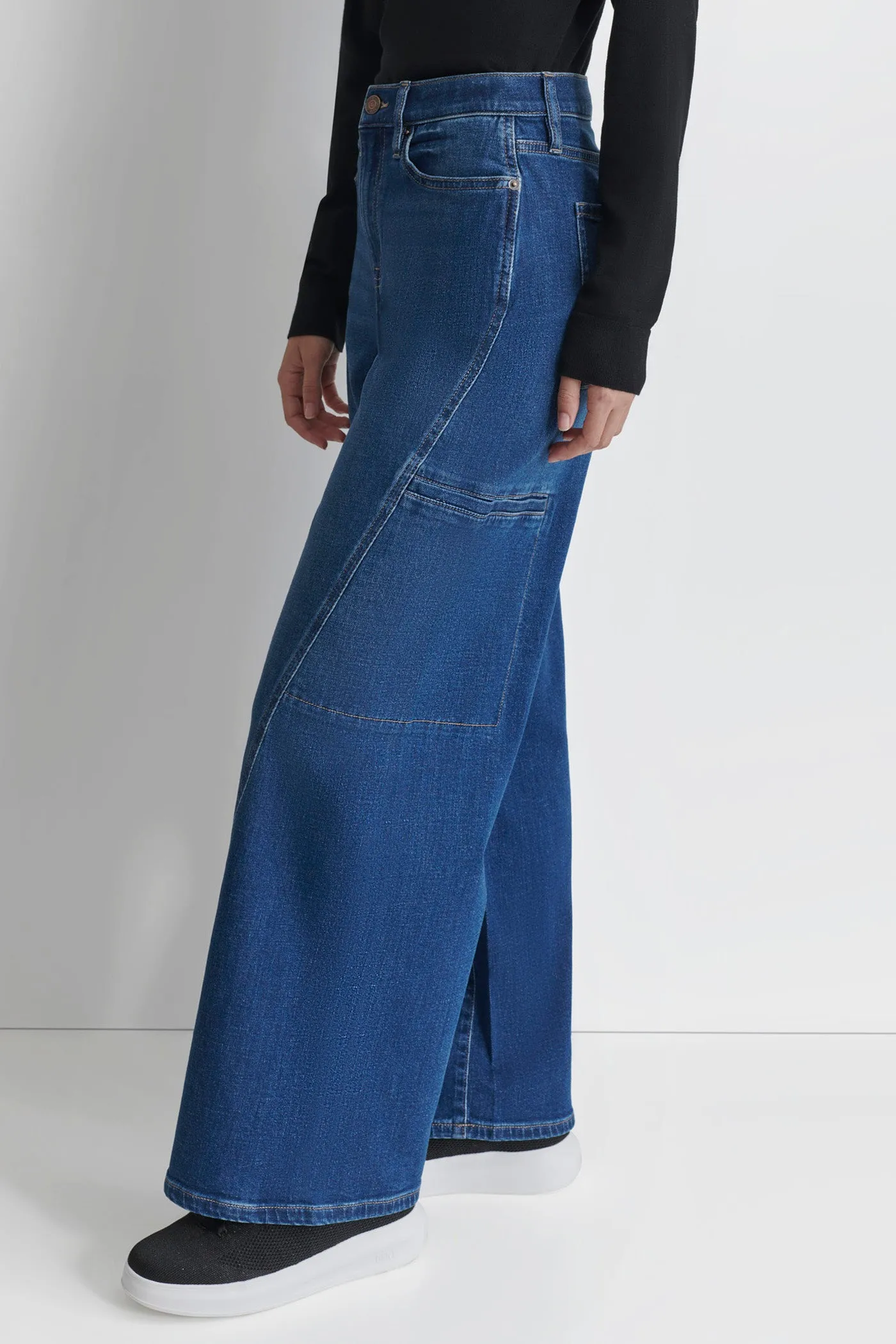 HIGH RISE WIDE LEG CLEAN CARGO