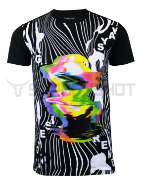 HOLOGRAM WAVE T-SHIRTS-S11023 (BLACK)