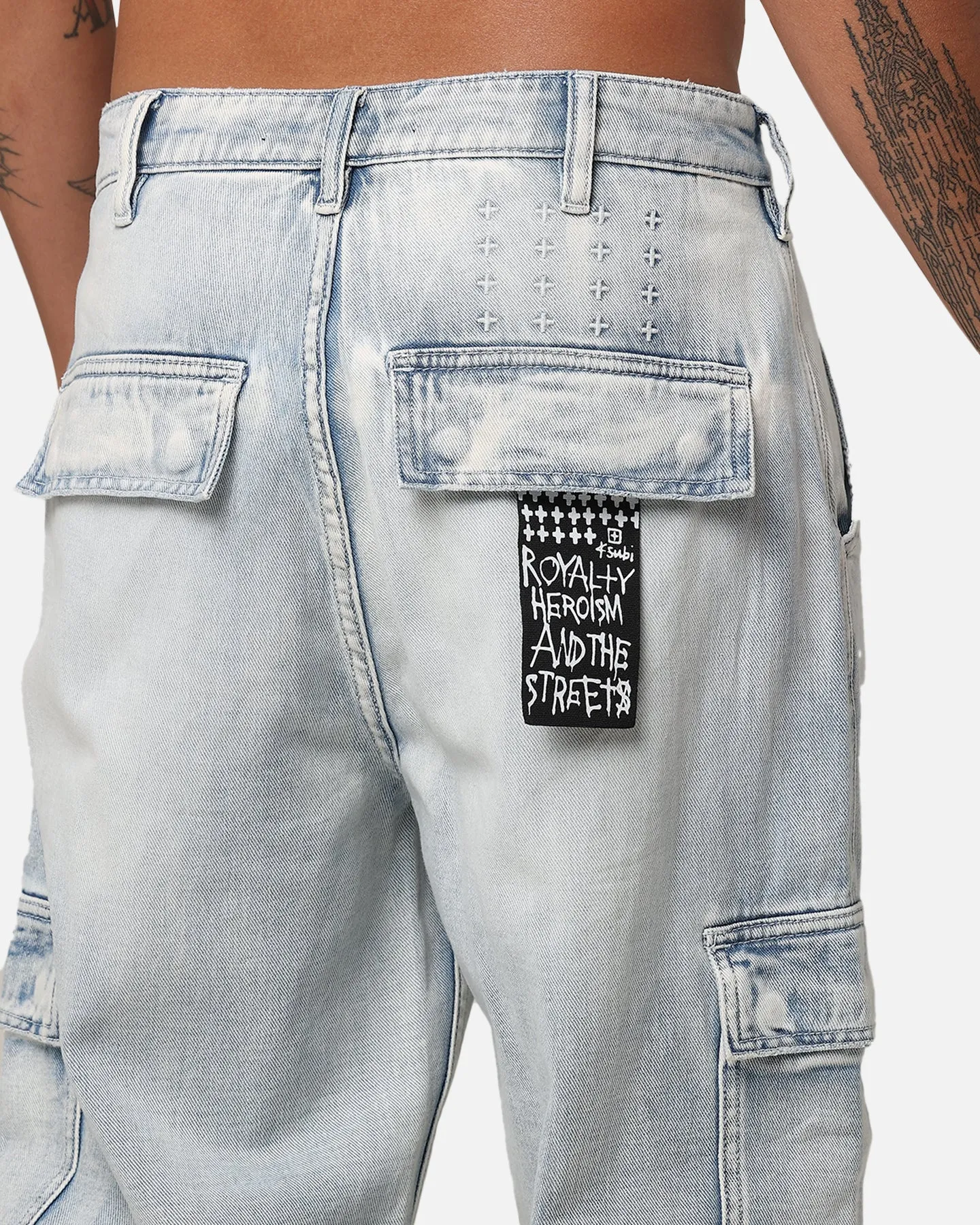 Ksubi Riot Cargo Pant Blue Ice Denim