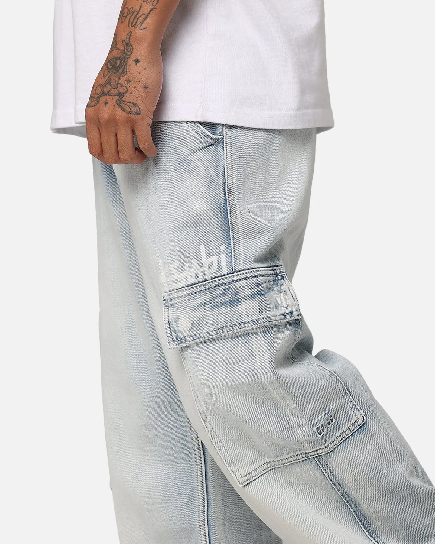 Ksubi Riot Cargo Pant Blue Ice Denim