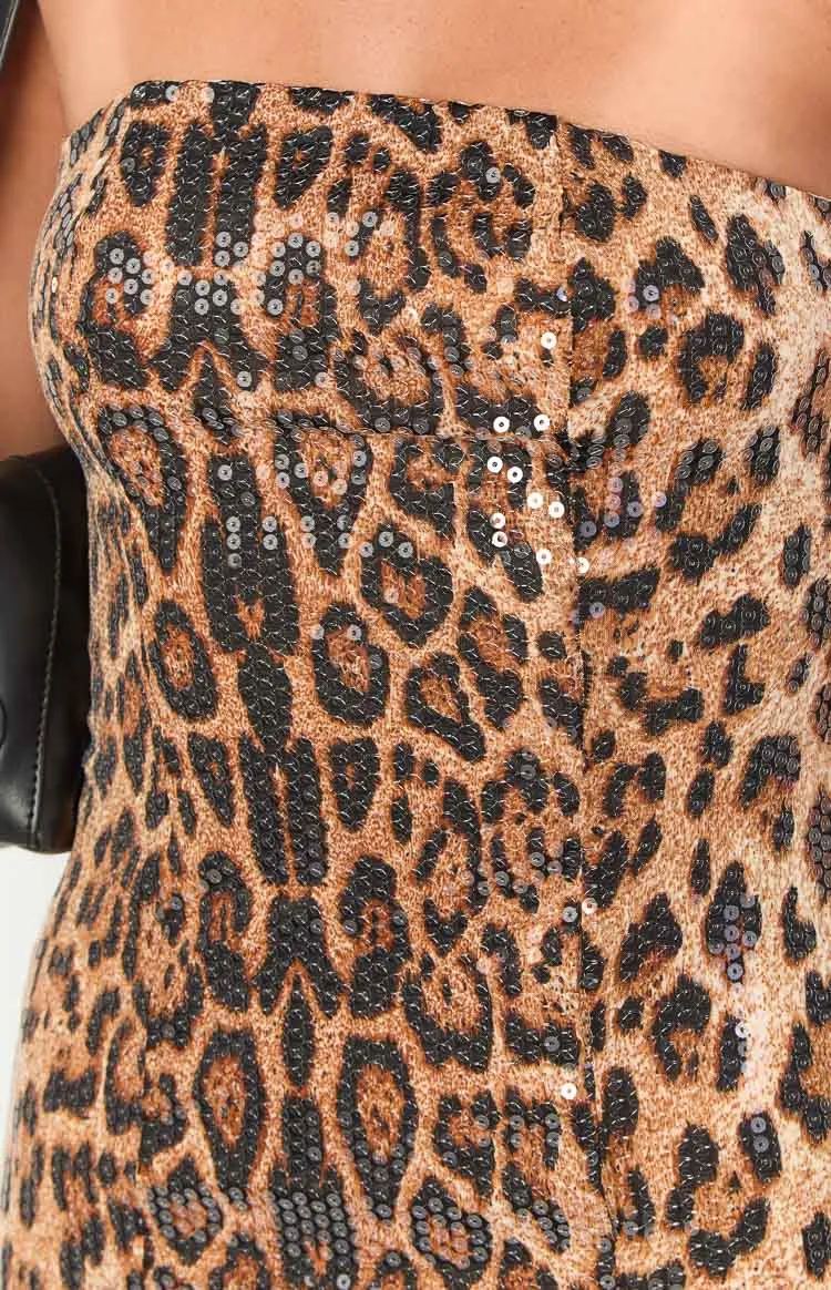 Leilani Leopard Sequin Mini Dress