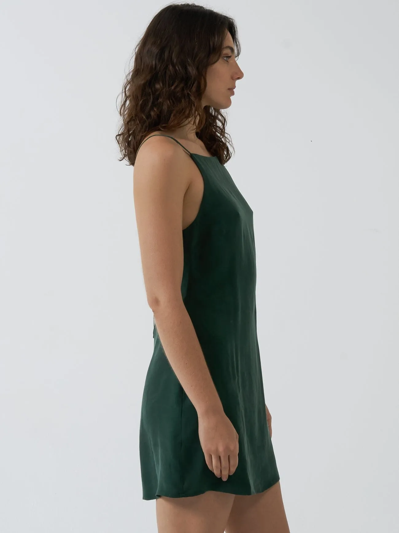 Manhatten Mini Dress - Deep Emerald