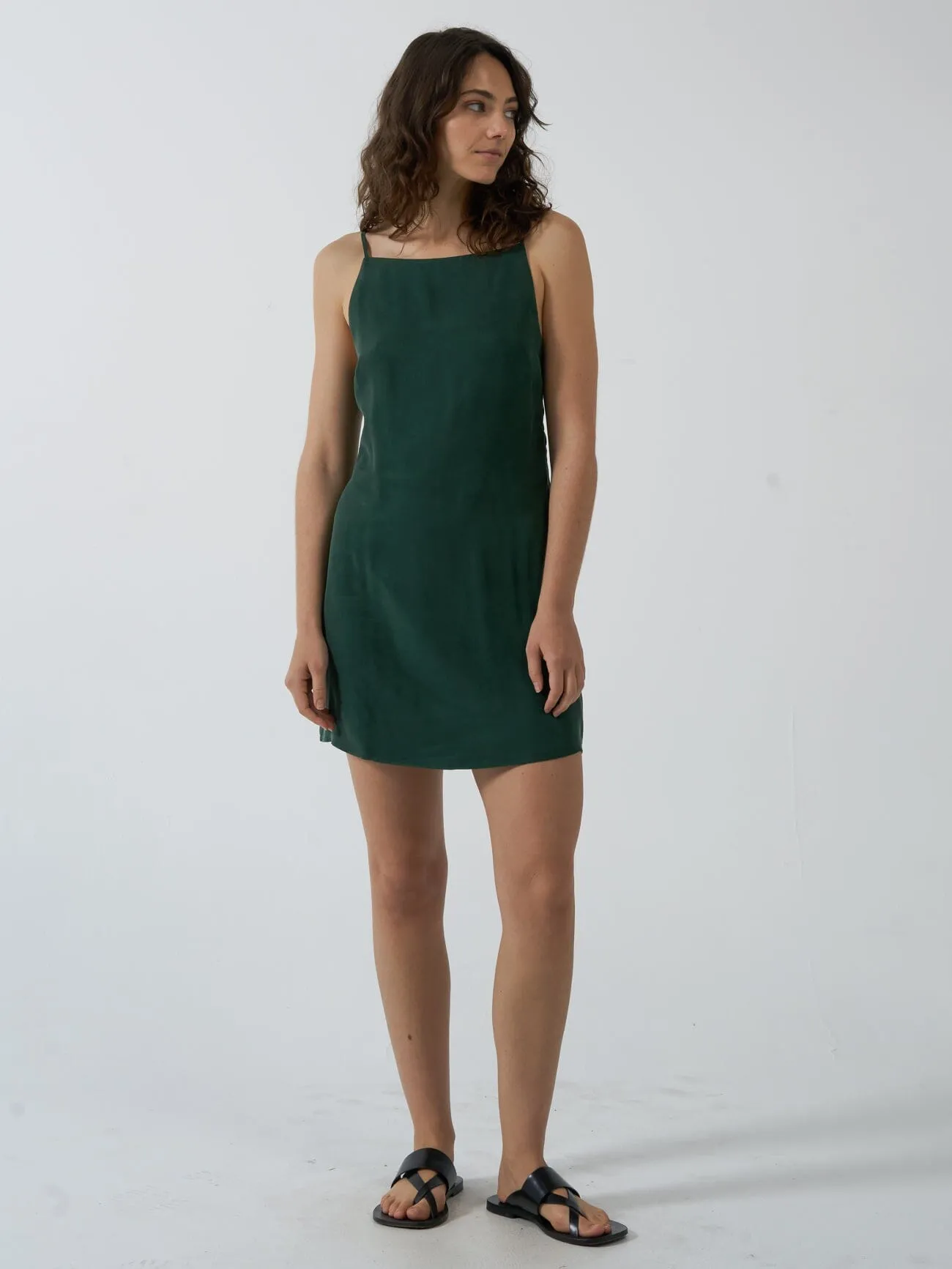 Manhatten Mini Dress - Deep Emerald