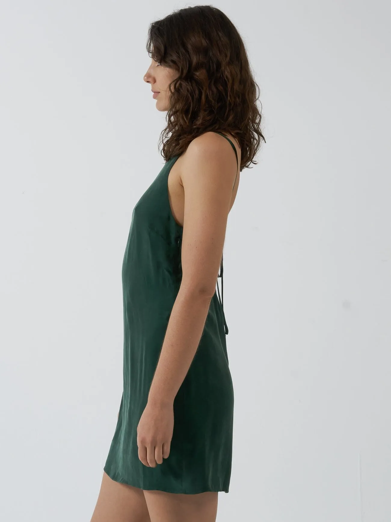 Manhatten Mini Dress - Deep Emerald