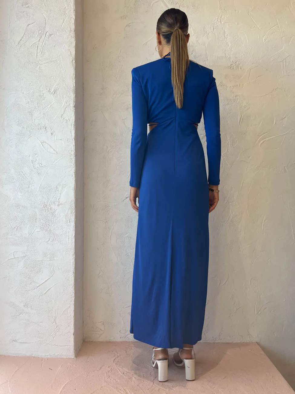 Manning Cartell L/S Haute Pursuit Cut Out Dress In Cobalt Blue