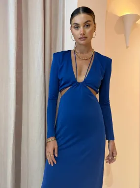 Manning Cartell L/S Haute Pursuit Cut Out Dress In Cobalt Blue