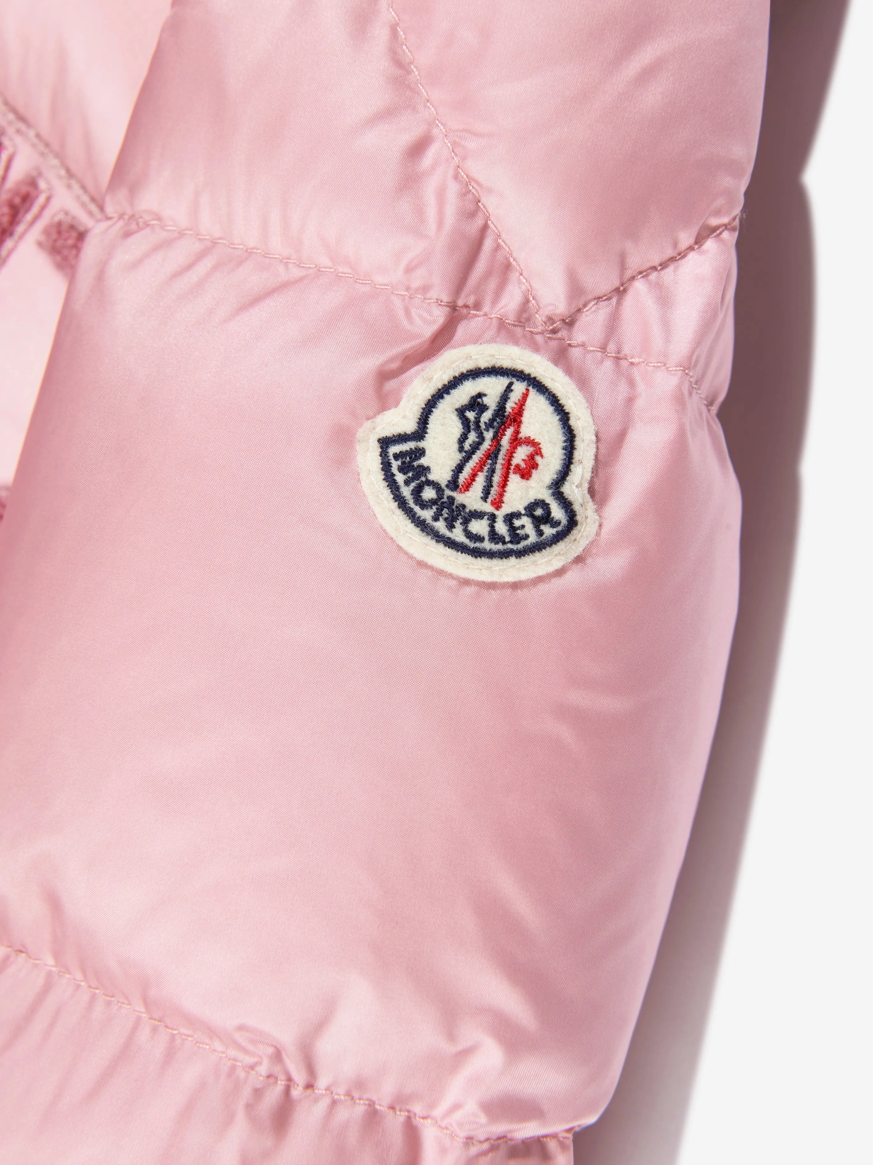 Moncler Enfant Baby Girls Down Padded Abbaye Jacket in Pink