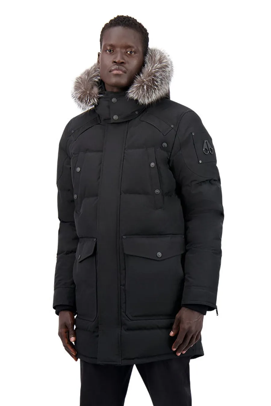 Moose Knuckles Men's Big Ridge Parka Black w/frost Fox