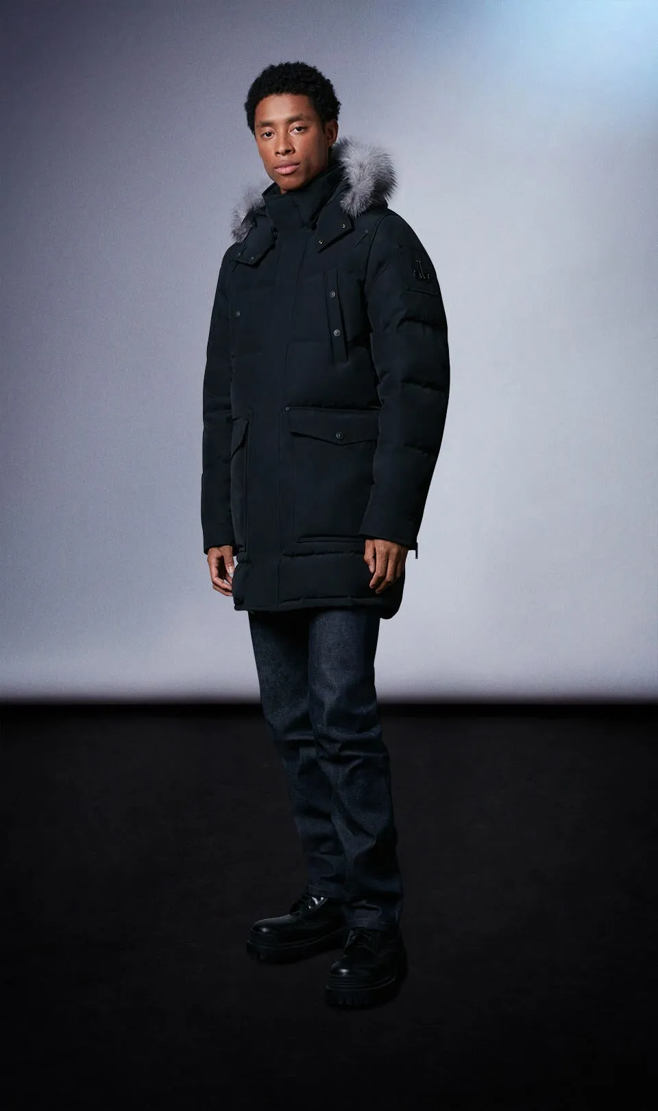 Moose Knuckles Men's Big Ridge Parka Black w/frost Fox