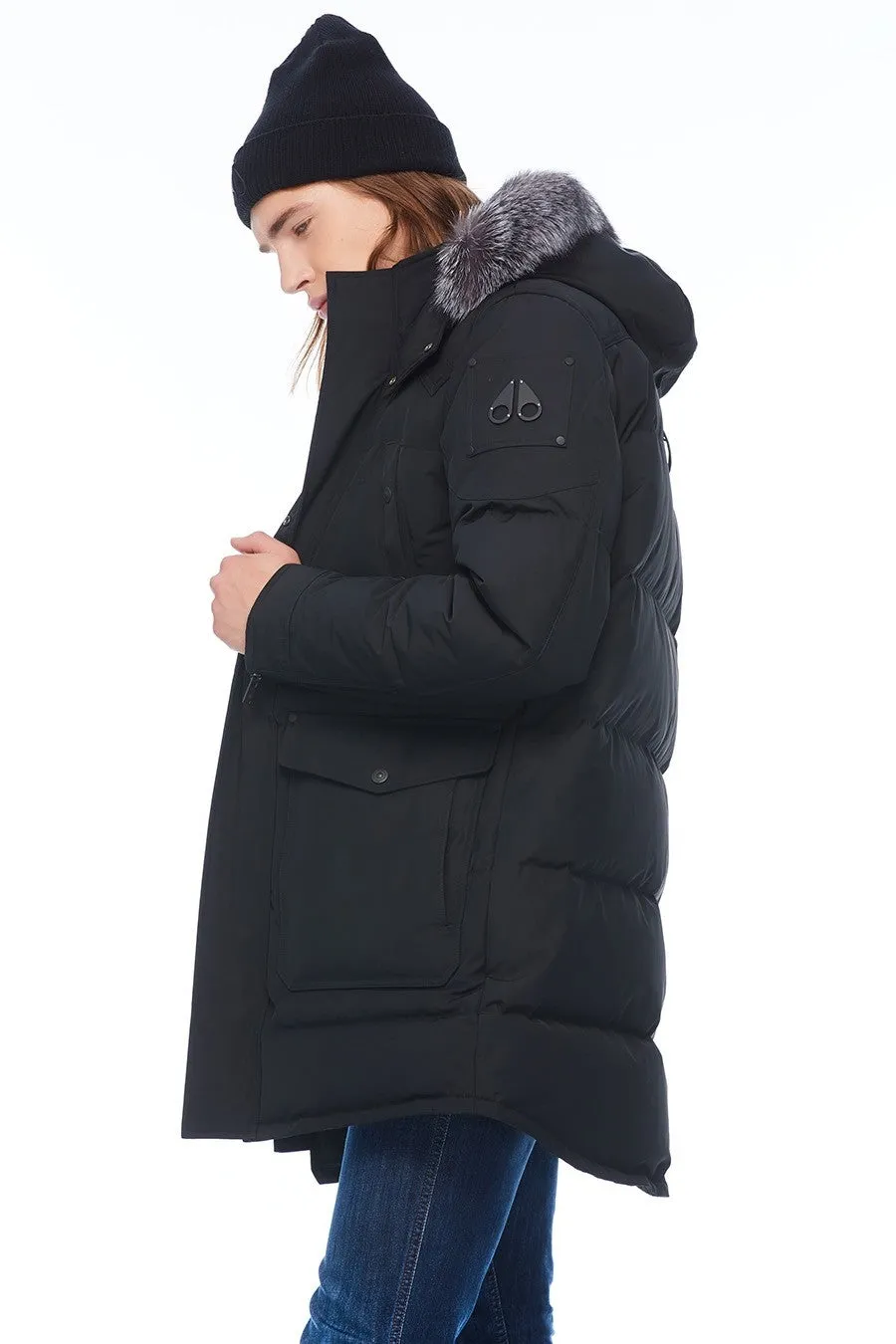 Moose Knuckles Men's Big Ridge Parka Black w/frost Fox