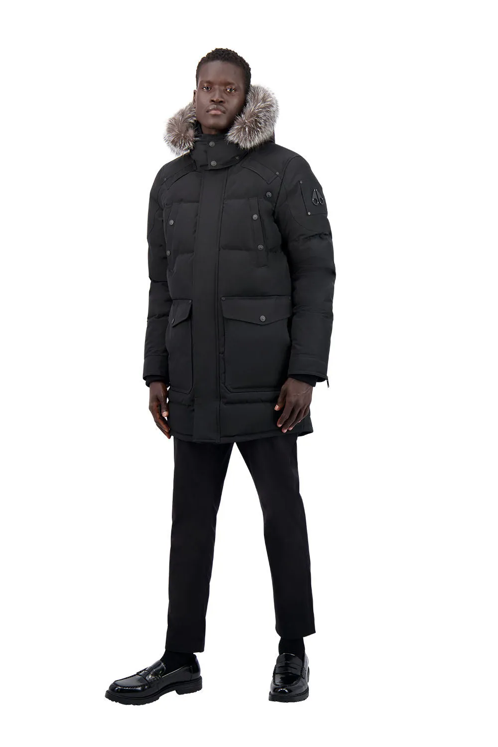 Moose Knuckles Men's Big Ridge Parka Black w/frost Fox