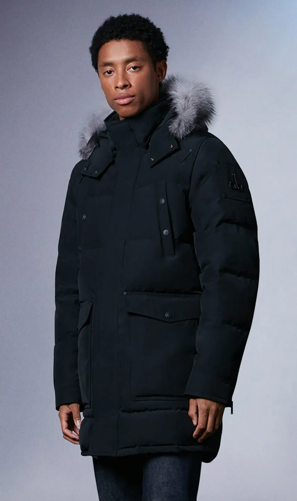 Moose Knuckles Men's Big Ridge Parka Black w/frost Fox