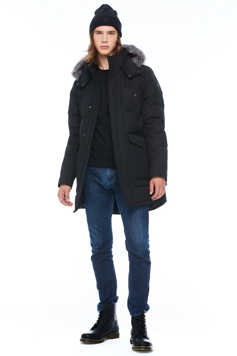 Moose Knuckles Men's Big Ridge Parka Black w/frost Fox
