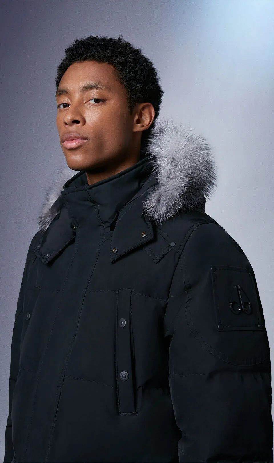 Moose Knuckles Men's Big Ridge Parka Black w/frost Fox