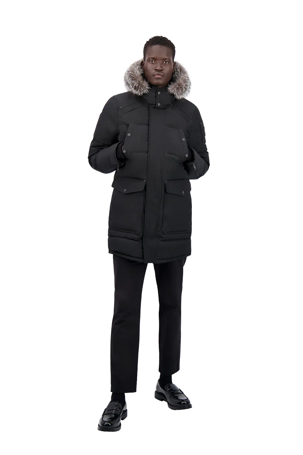 Moose Knuckles Men's Big Ridge Parka Black w/frost Fox