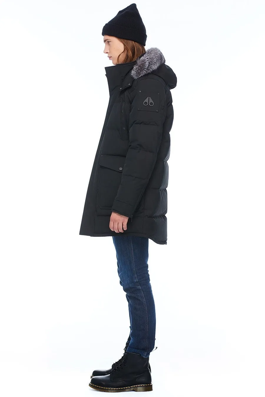 Moose Knuckles Men's Big Ridge Parka Black w/frost Fox
