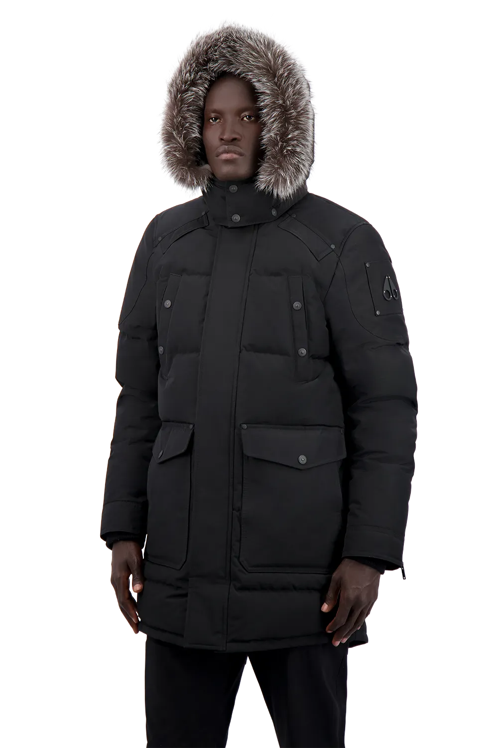 Moose Knuckles Men's Big Ridge Parka Black w/frost Fox