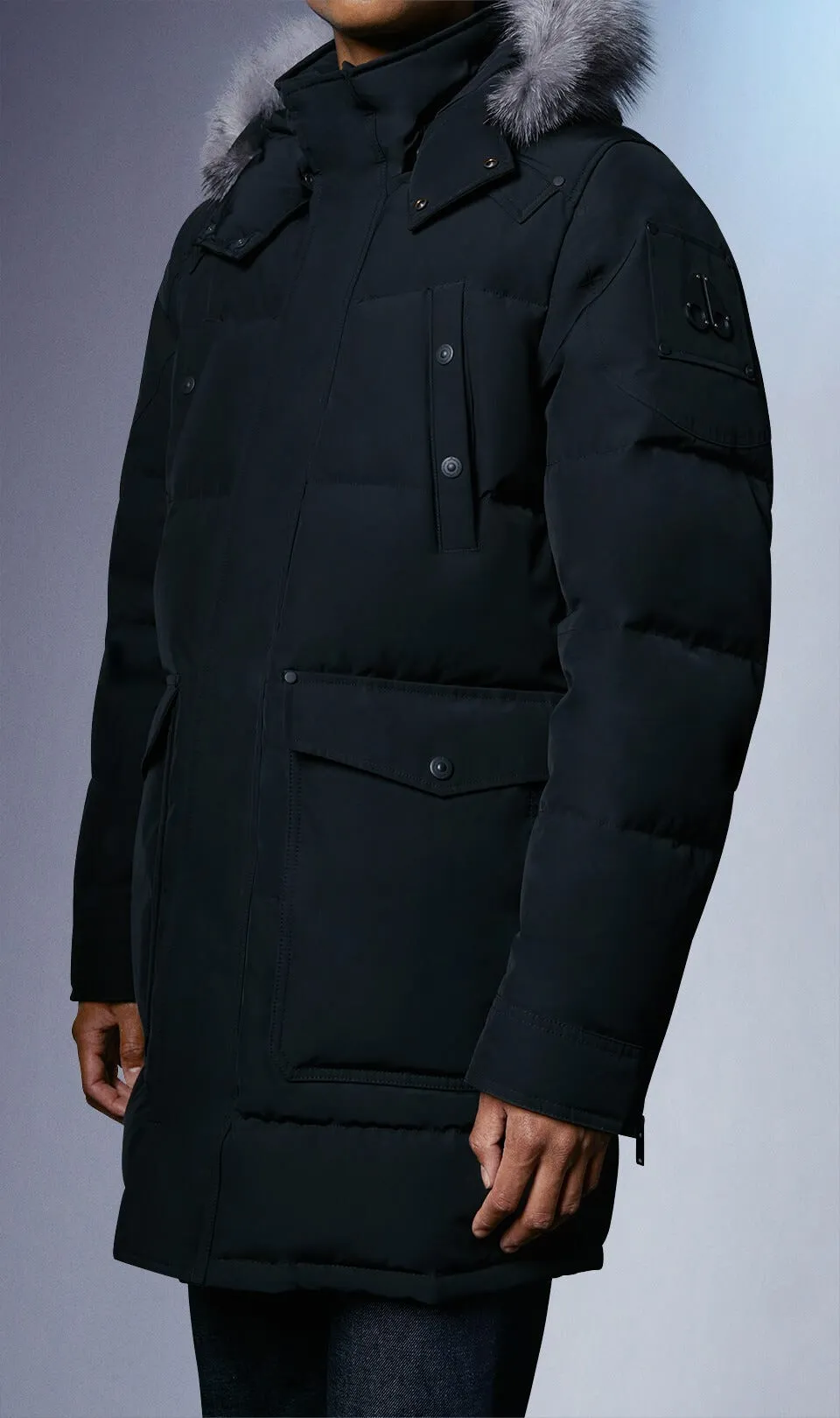 Moose Knuckles Men's Big Ridge Parka Black w/frost Fox