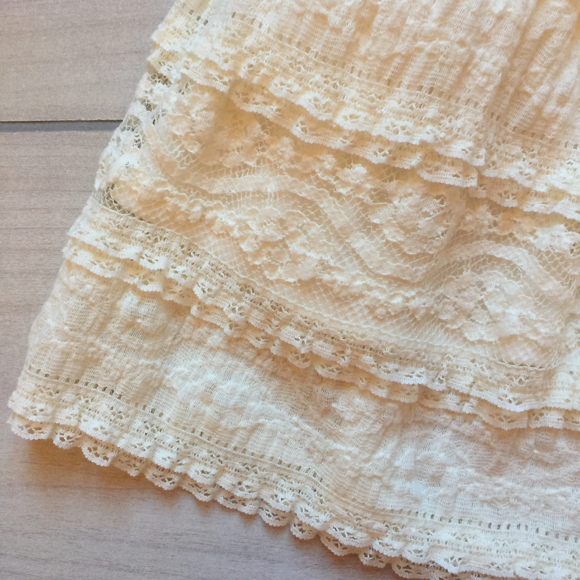 NEW Mayoral Chic Natural Cream Knit Lace Design Dress