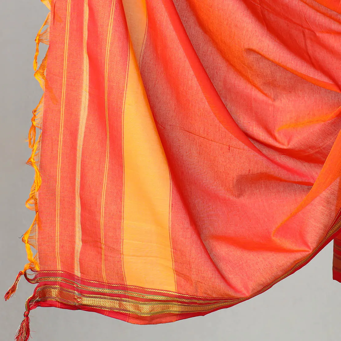 Orange - 3pc Dharwad Cotton Suit Material Set 62