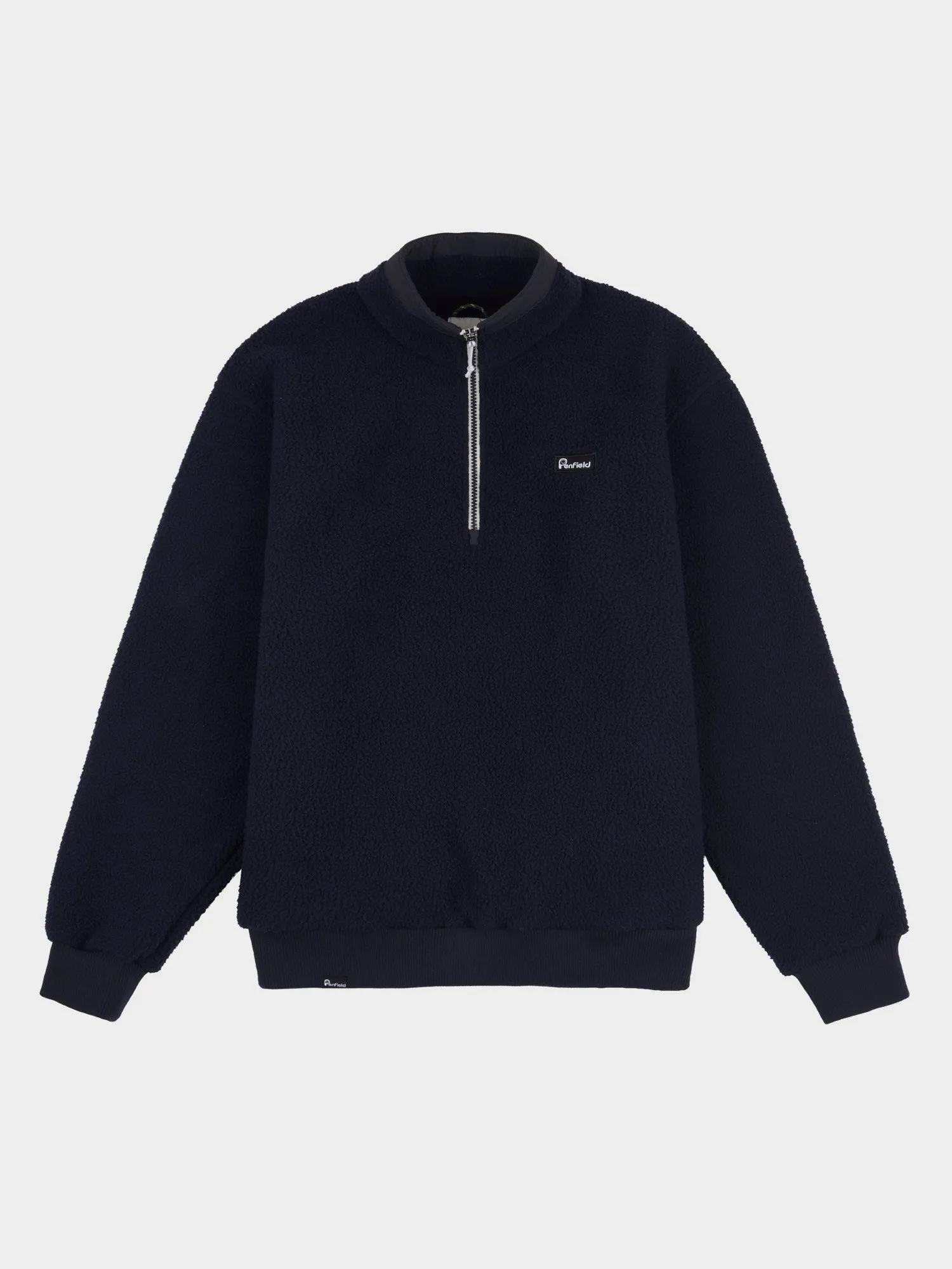 Penfield Mens 1/4 Zip Funnel Neck Fleece Navy Blue