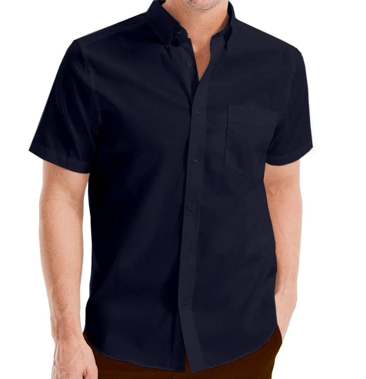 Performance Stretch - Navy - Short Sleeve