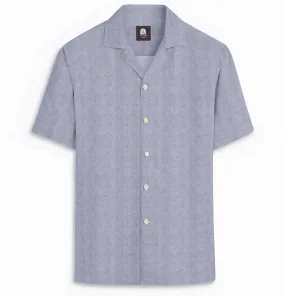 Pure Linen - Camp Collar - Short Sleeve - Lavender Mist