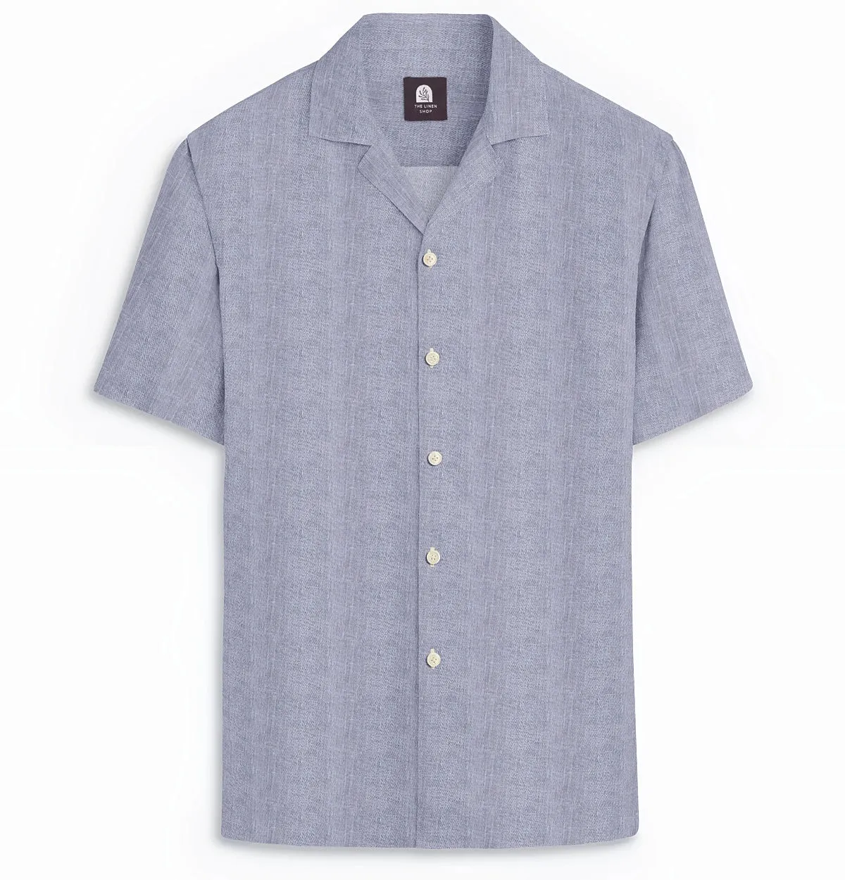 Pure Linen - Camp Collar - Short Sleeve - Lavender Mist